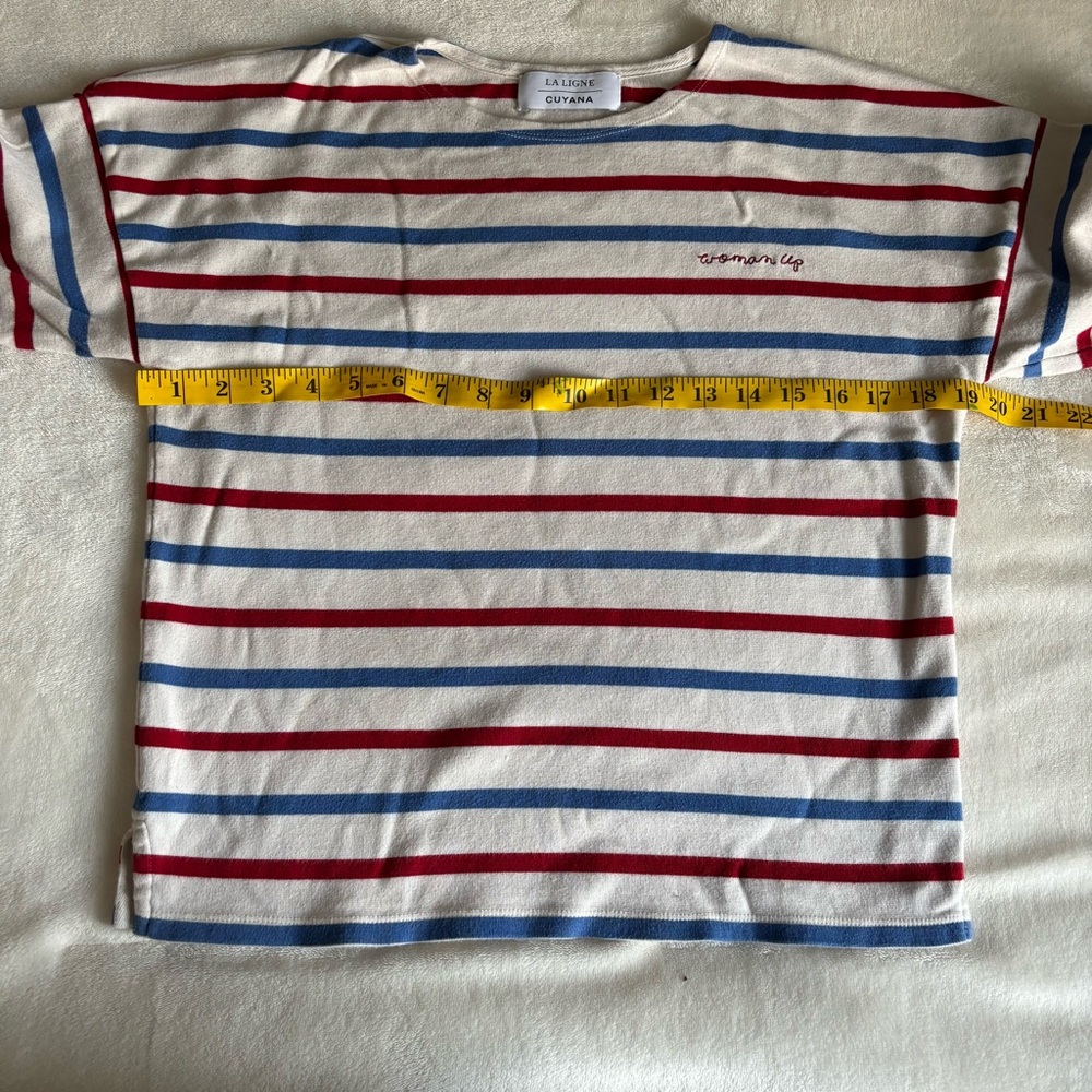 La Ligne x Cuyana “Woman Up” 3/4 Length Sleeve Top • Size XS - Picture 9 of 16